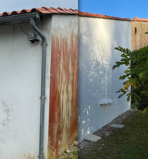 Ravalement de façade d’un garage à Angoulême